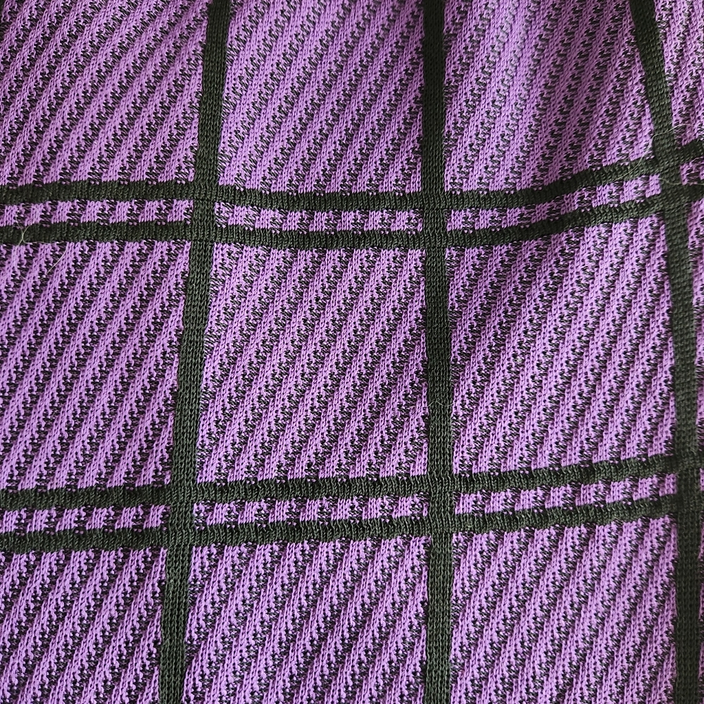 Ming Wang Women's Purple Black Plaid Open Front Cardigan Sweater Size Small - Picture 4 of 8